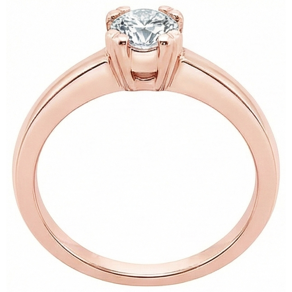 3.01 Ct. Round Real Natural Earth Mined Diamond Solitaire Engagement Ring