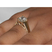 3 Carat Natural Diamond Finish Micro Pave Ring Yellow Gold New
