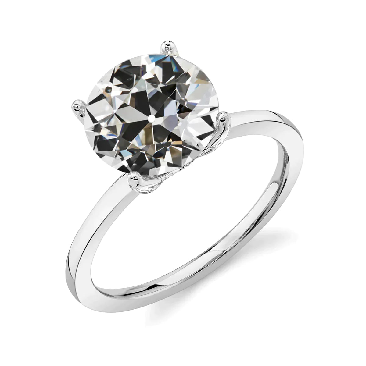3 Carat Old Miner Real Natural Earth Mined Diamond Engagement Ring