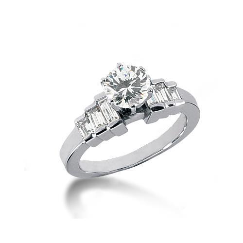 3 Carat Real Natural Earth Mined Diamonds Engagement Ring Baguette Jewellery