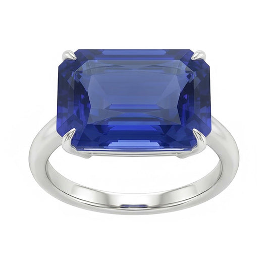 natural emerald sapphire 3ct ring side angle
