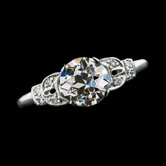 natural round diamond 3ct ring front view
