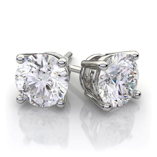 3 Carats Real Diamonds Studs Earrings New