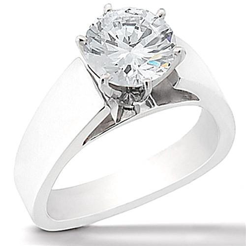 3 Ct Euro Shank Solitaire Natural Diamond Engagement Ring Round Cut G VS1 New