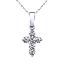 3 Ct Gorgeous Round Brilliant Cut Natural Diamonds Cross Pendant Necklace