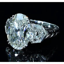 3 Stone Real Diamond Engagement Ring 8 Carats Vintage Style Jewelry New