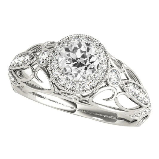 natural round diamond 3.75ct ring front view