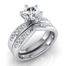 3.25 Carat Genuine Diamond Engagement Ring Set White Gold 14K