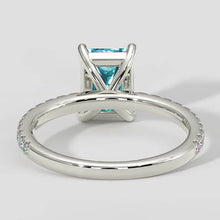 3.25 Engagement Ring Cushion Cut Paraiba Ring