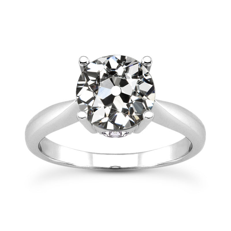 Shimmering Brilliant Diamond Solitaire Engagement Ring 3 ct – main view