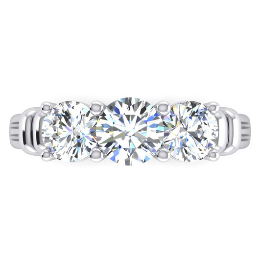 3 Stone Diamond Ring Real