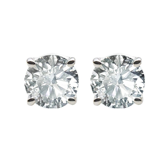 3.00 Ct Gorgeous Real Round Brilliant Cut Diamonds Studs Earrings