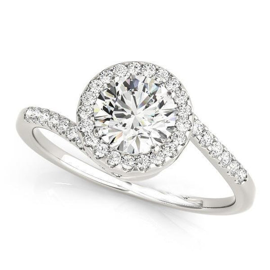 natural round diamond 3.25ct ring front view