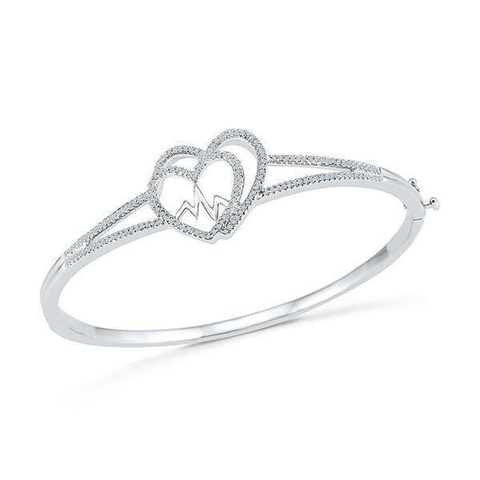 natural round diamond 3.40ct bracelet front view