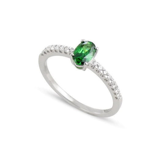 3.5 Ct Green Emerald And Natural Earth Mined Diamond Wedding Ring