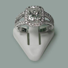 3.50 Carats Cushion Natural Diamond Solitaire Ring Split Shank Jewelry New