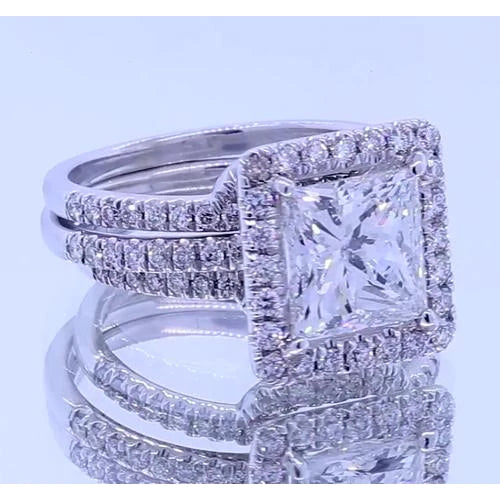 natural round diamond 3.50ct ring side angle
