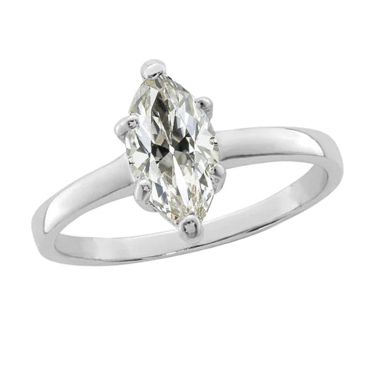 natural marquise diamond 3.50ct ring front view