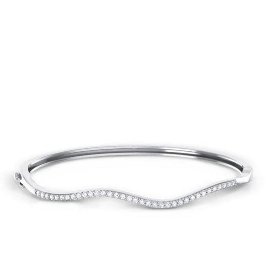 natural round diamond 3.50ct bracelet front view