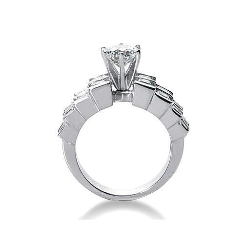 Genuine Diamond Solitaire With Accents Anniversary Ring Jewelry