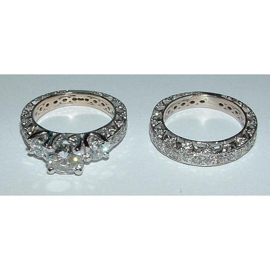 natural round diamond 3.51ct ring front view