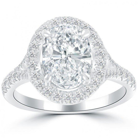 natural round diamond 3.60ct ring front view