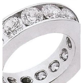 3.60 Carats Real Natural Earth Mined Diamonds Eternity Wedding Band White Gold 14K