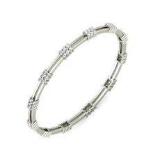 3.60 Ct Natural Round Diamond Bangle 14K White Gold Jewelry