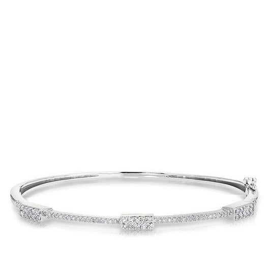 natural round diamond 3.75ct bracelet front view