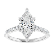 3 Ct Marquise And Round Gorgeous Natural Earth Mined Diamond Engagement Ring