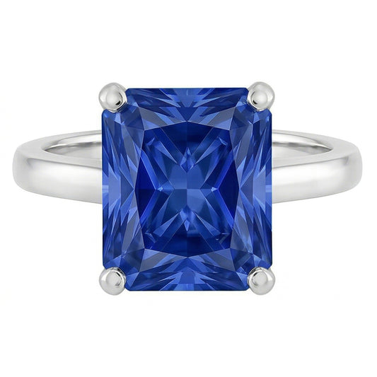 3ct Sapphire Radiant Cut Engagement Ring