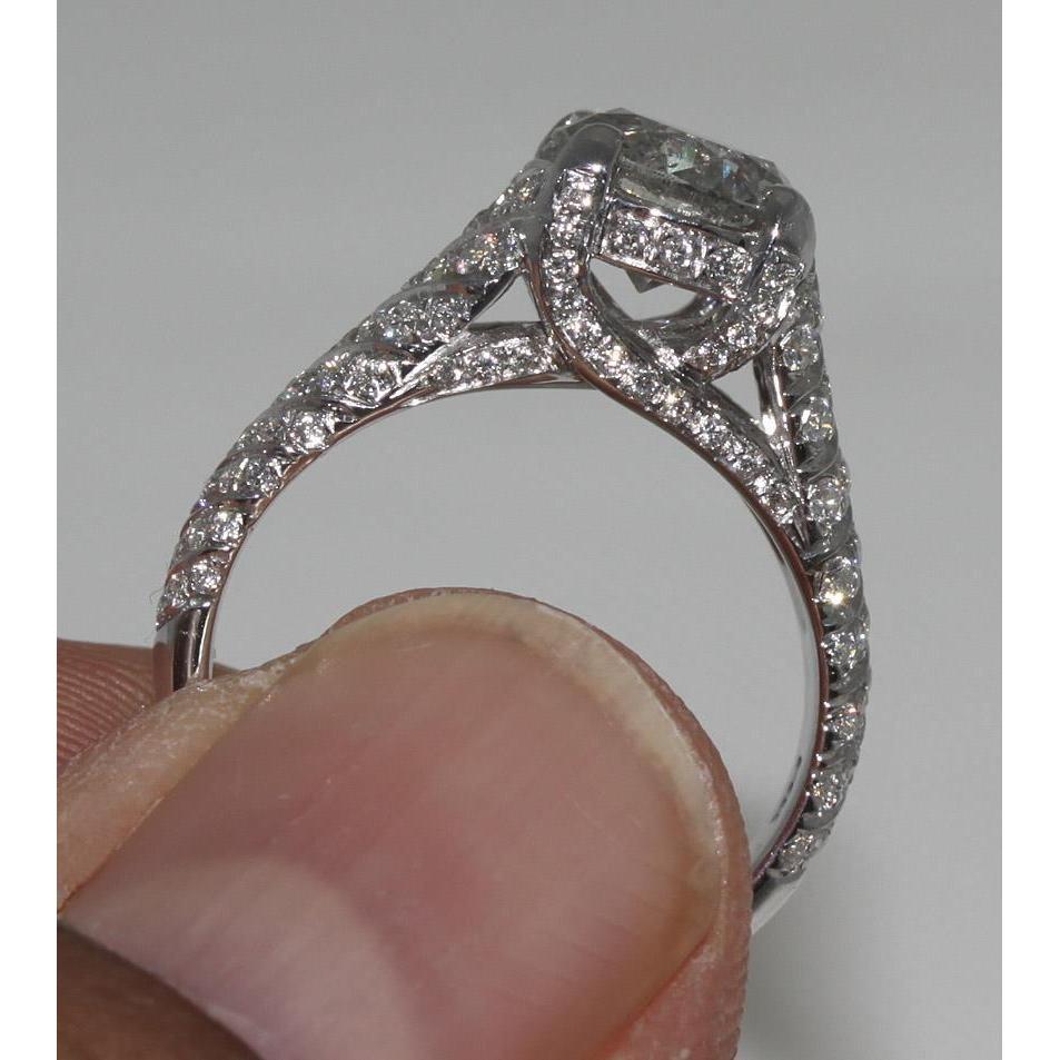 4 Carat Genuine Diamonds Micro Pave Ring White Gold
