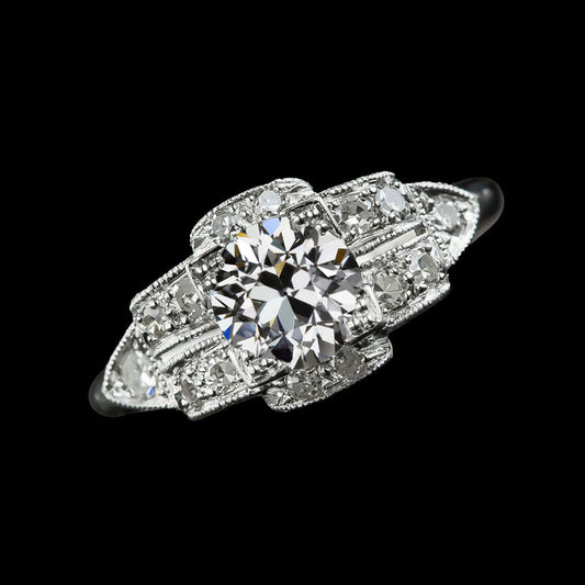 natural round diamond 4ct ring front view