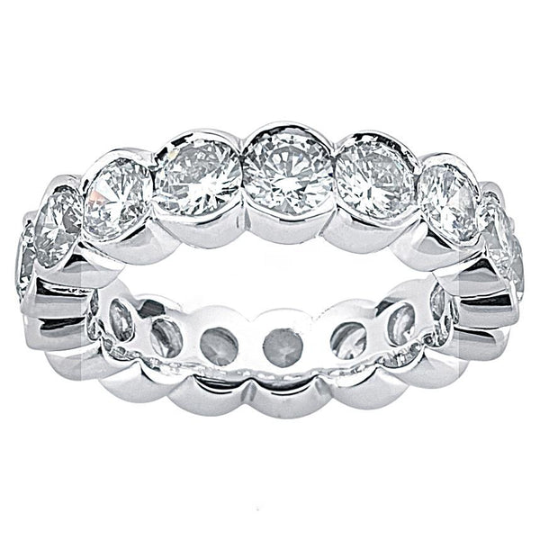 4 Carats Genuine Diamonds White Gold Eternity Engagement Band New