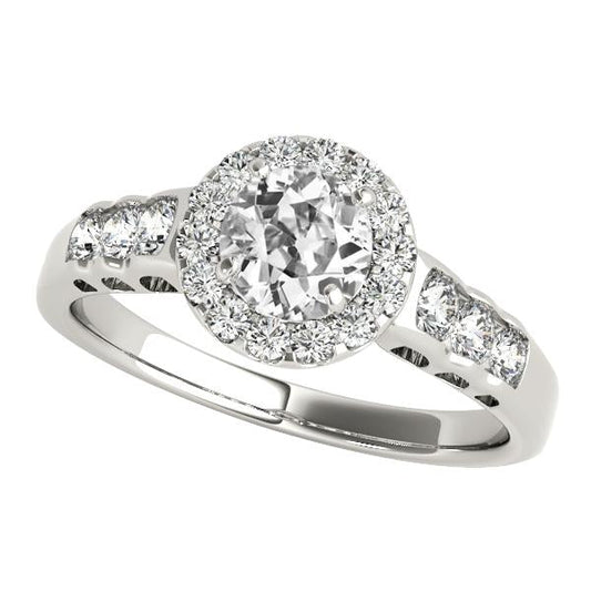 natural round diamond 4ct ring front view