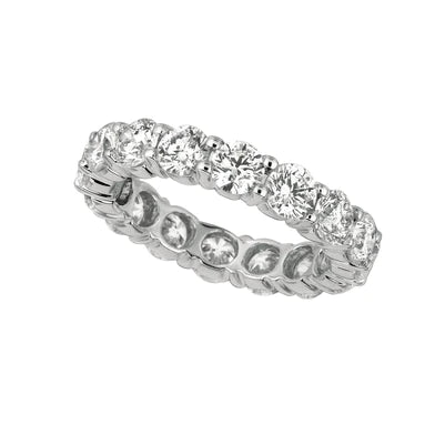 4 Carats Real Diamond Eternity Band 14K White Gold Jewelry New
