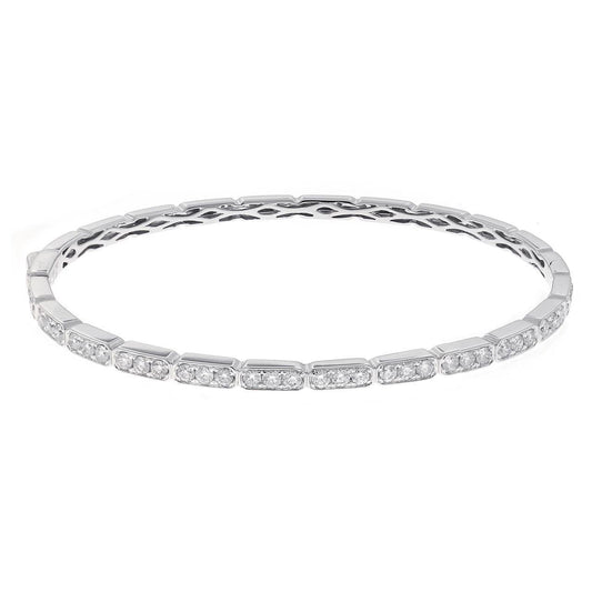 natural round diamond 4ct bracelet front view