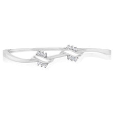 4 Carats Round Natural Diamond Bangle 14K White Gold New