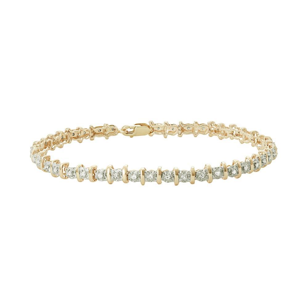 4 Carats Sparkling Prong Set Natural Diamonds Tennis Bracelet YG 14K
