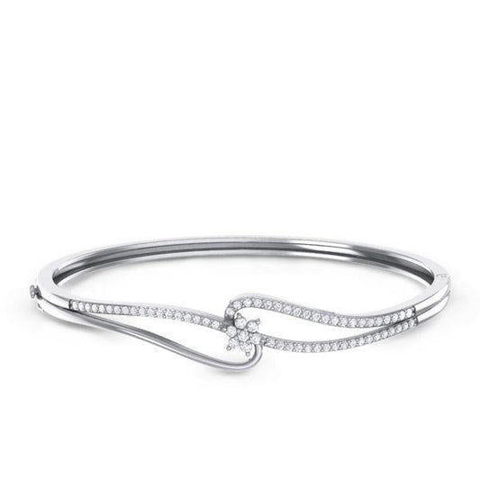 natural round diamond 4ct bracelet front view