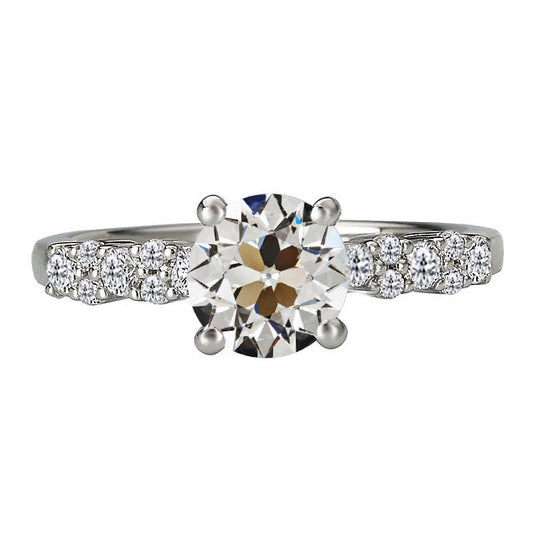 Fine Diamond Proposal Ring 4-ct 14 Karat White Gold – main view