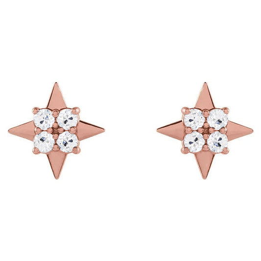 Brilliant Diamond Stud Earrings 0.50-ct 14 Karat Rose Gold – main view
