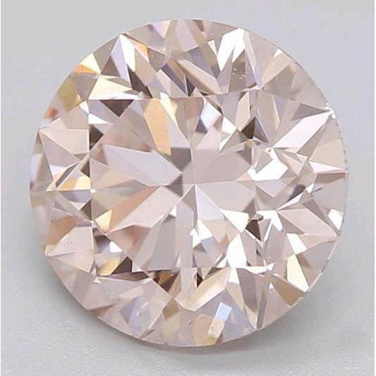 Round Brilliant Pink Sapphire ring in Gold – main view