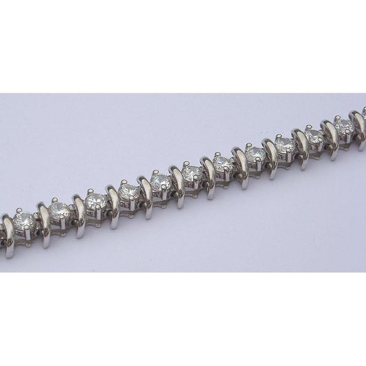 4.50 Carat Real Diamond Tennis Bracelet Jewelry Antique Style S Link2