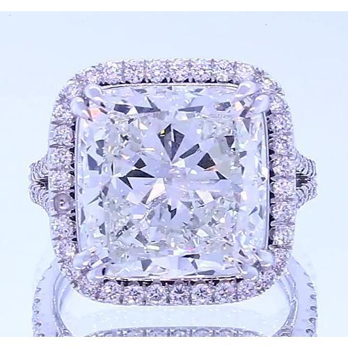 natural round diamond 4.50ct ring front view
