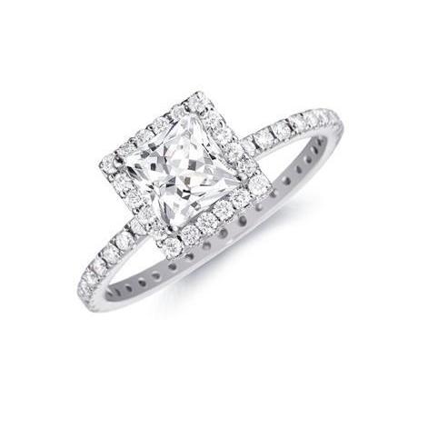 natural round diamond 4.50ct ring front view