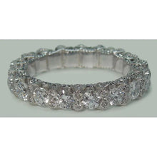 4.68 Carats Round Brilliant Real Natural Earth Mined Diamonds Eternity Band White Gold 14K