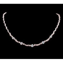 5 Carat Natural Diamonds Yard Necklace Pendant Rose Gold 14K