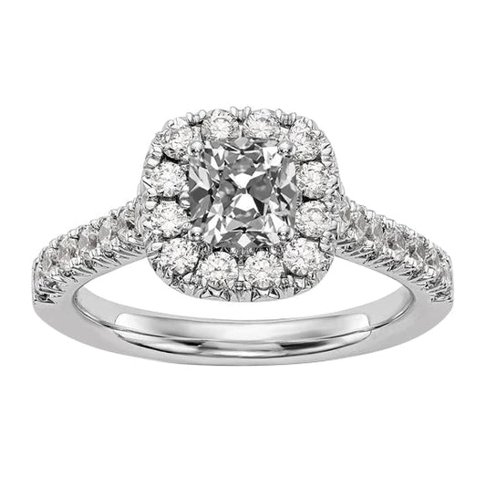 natural round diamond 5ct ring front view