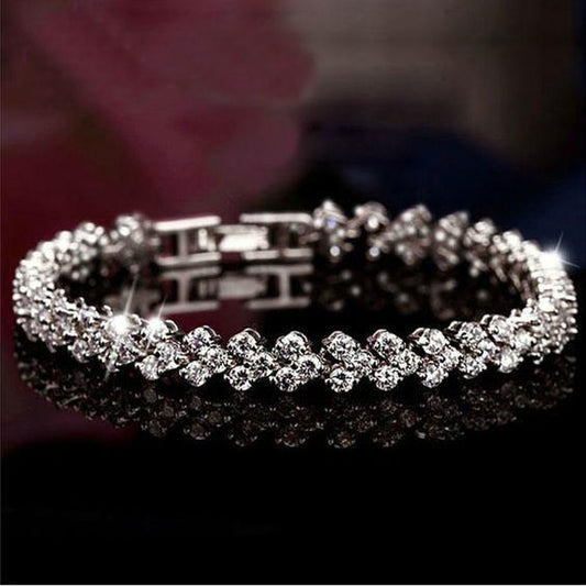 5 Carats Sparkling Round Cut Natural Diamonds Tennis Bracelet Gold White 14K
